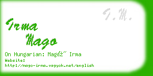 irma mago business card